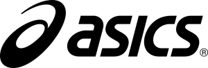 asics logo black and white